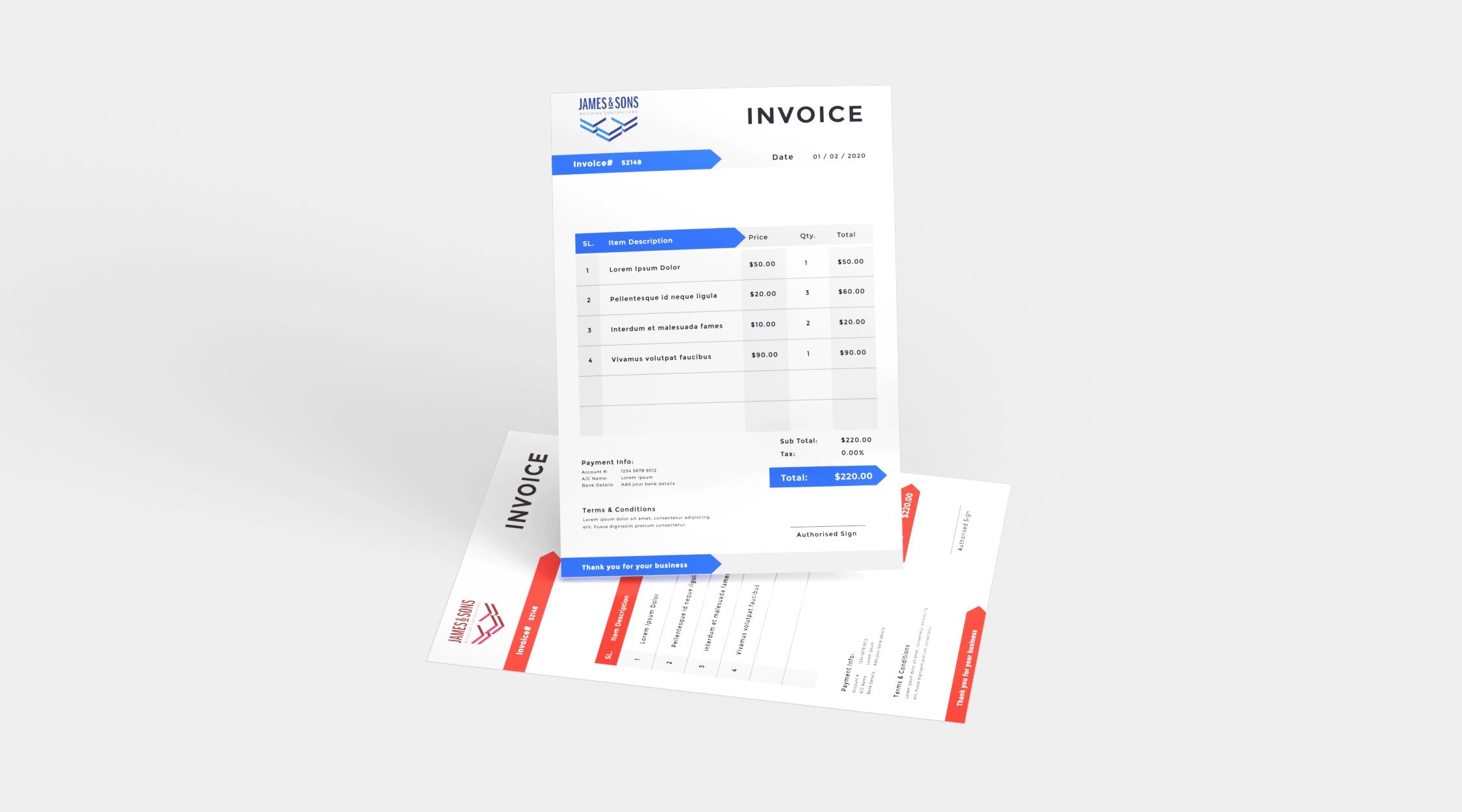invoices paper